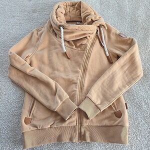 Wanakome Women's Hestia Cowl Neck Full-zip Heavyweight Hoodie Oversized Sz M...